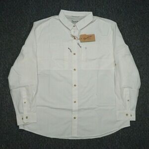 Duck Camp Shirt Mens‎ XXL White Helm Ultralight Long Sleeve Performance Fishing